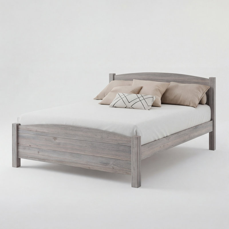 Cadre de lit Anakin, 85" x 85", Bois gris
