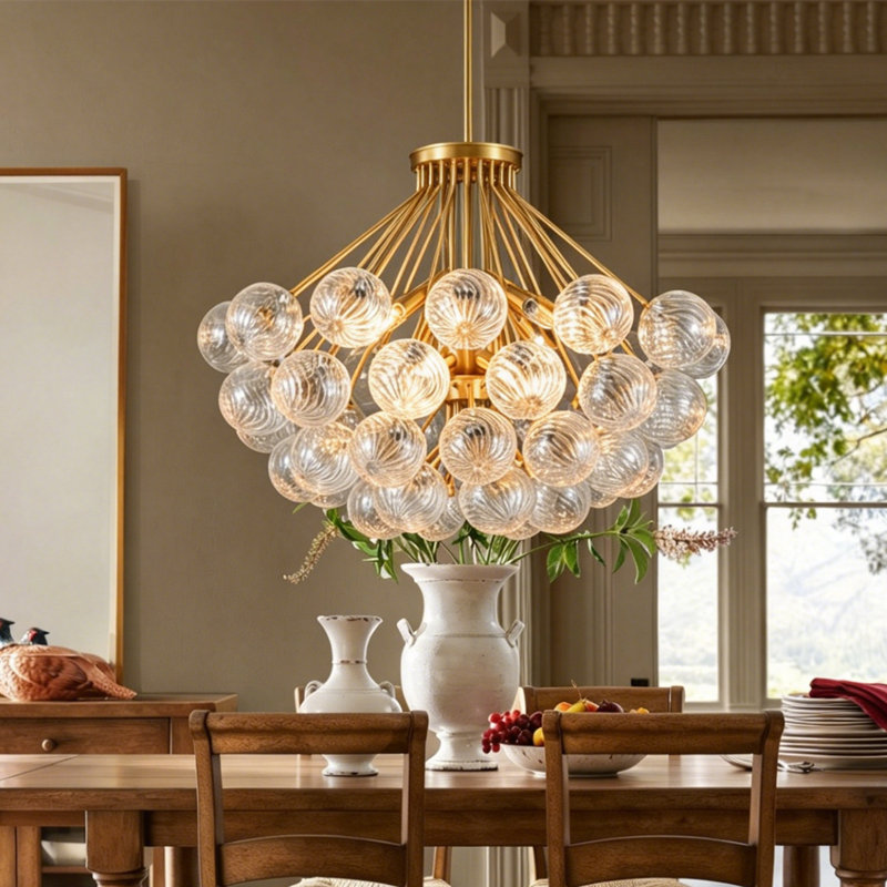 Lustre en verre gradué à 15 lumières Addison, 15 lumières