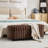49.2"w Fuzzy Fabric Storage Bench With Metal Legs For Entryway,bed Room-849557101