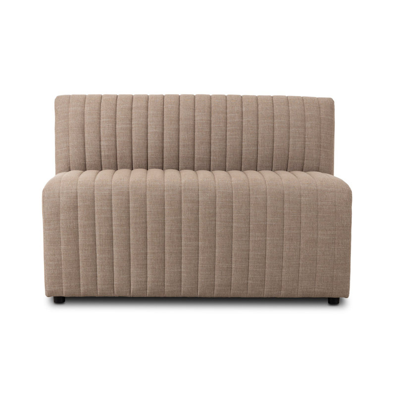 Brandt Upholstered Dining Bench (49"-82"), 31.5" H x 49" W x 28" D, Crypton Nomad Taupe Polyester Blend