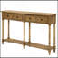 Console à canapé-lit facile à assembler avec deux tiroirs de rangement et une tablette inférieure pour le salon, le vestibule (vieux pin)-1148099181