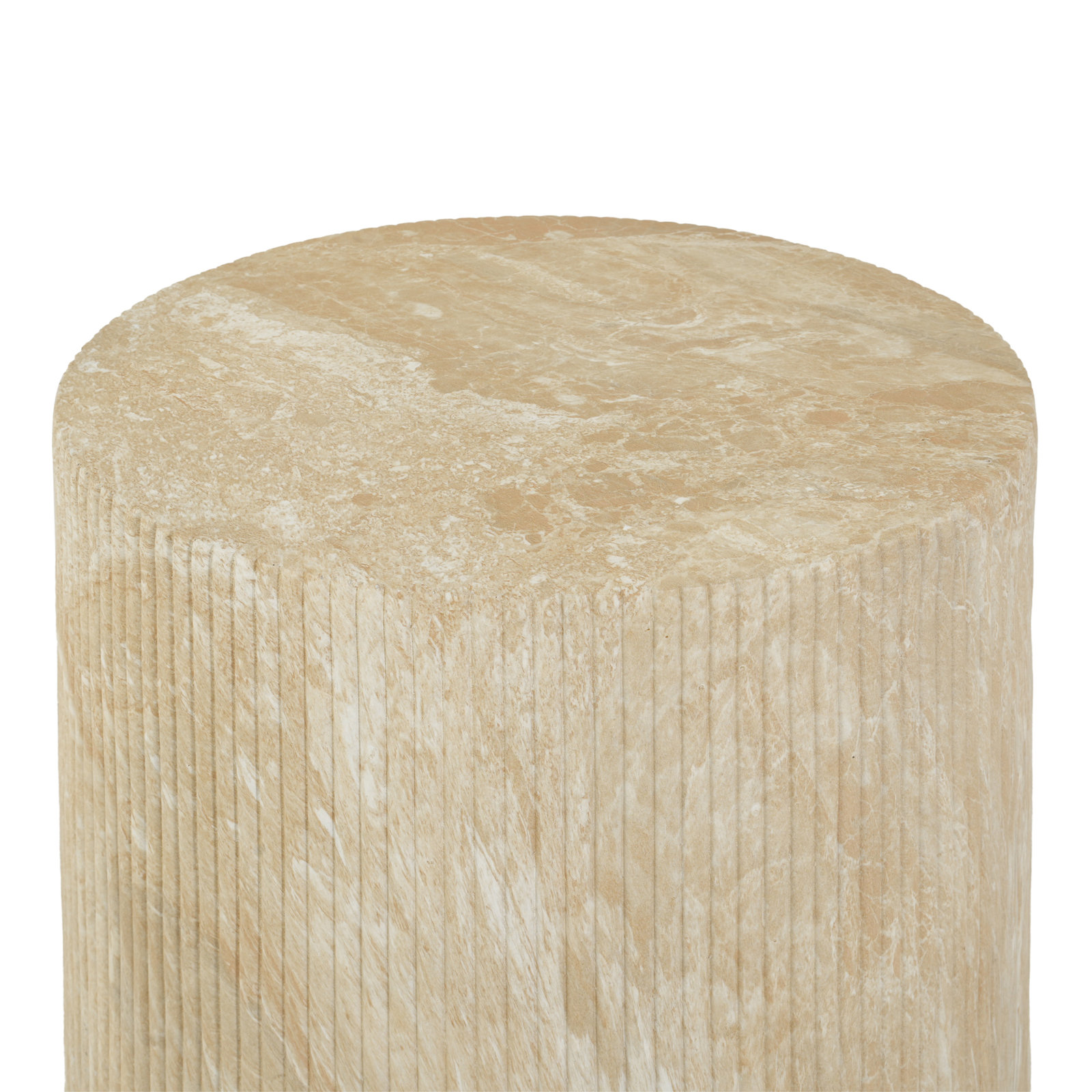 15" Patio Side Table, Travertine