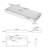 47'' Rectangular Stone Resin Bathroom Sink Wall-Mounted Vessel Sink With Faucet Hole