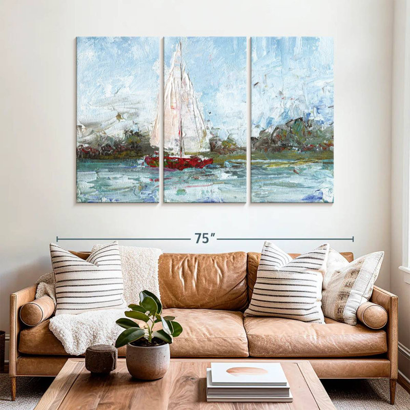 Mehar Here We Go A Sailing, 42" H x 65" W