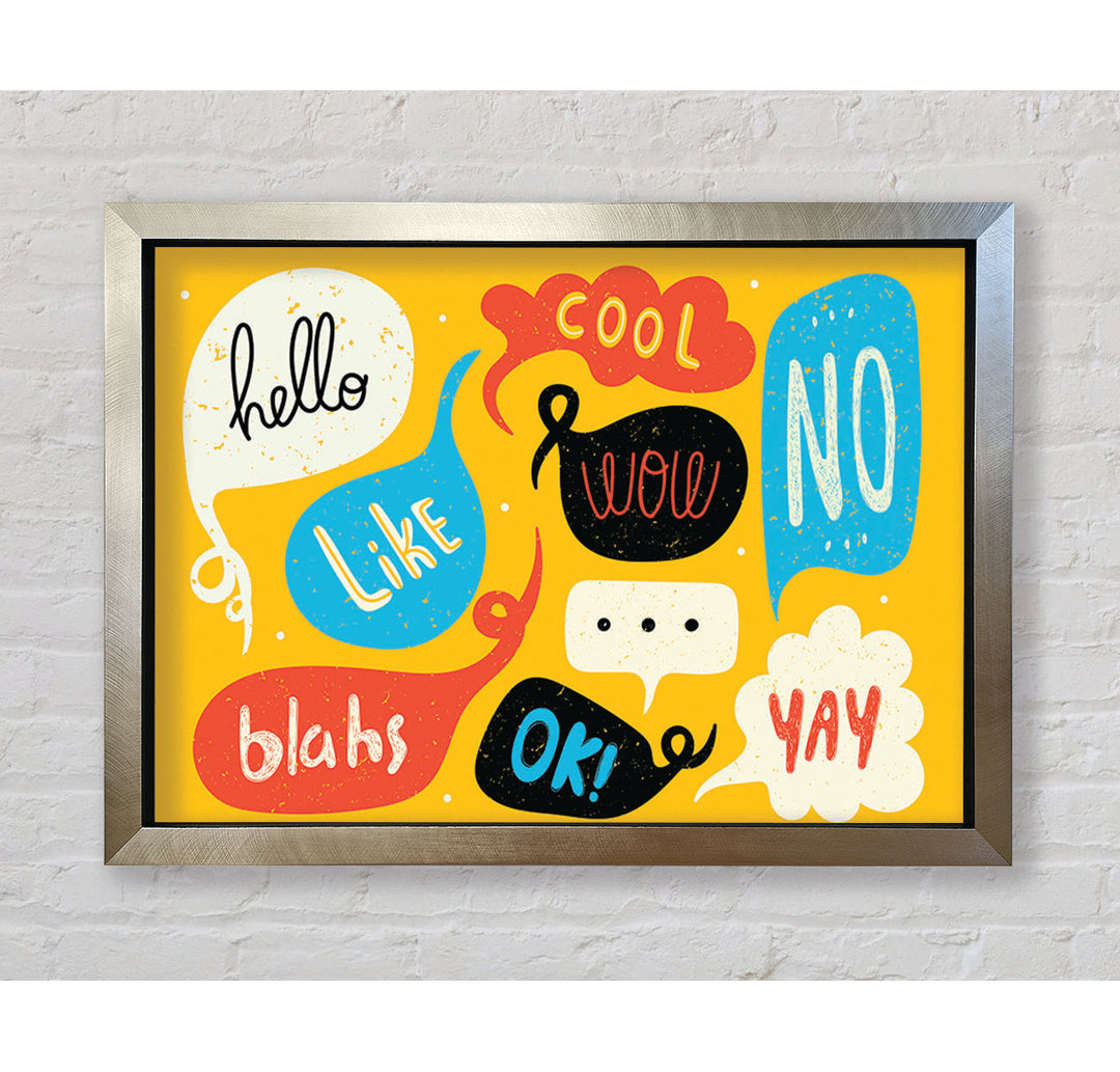 Speech Bubbles Gerahmter Druck