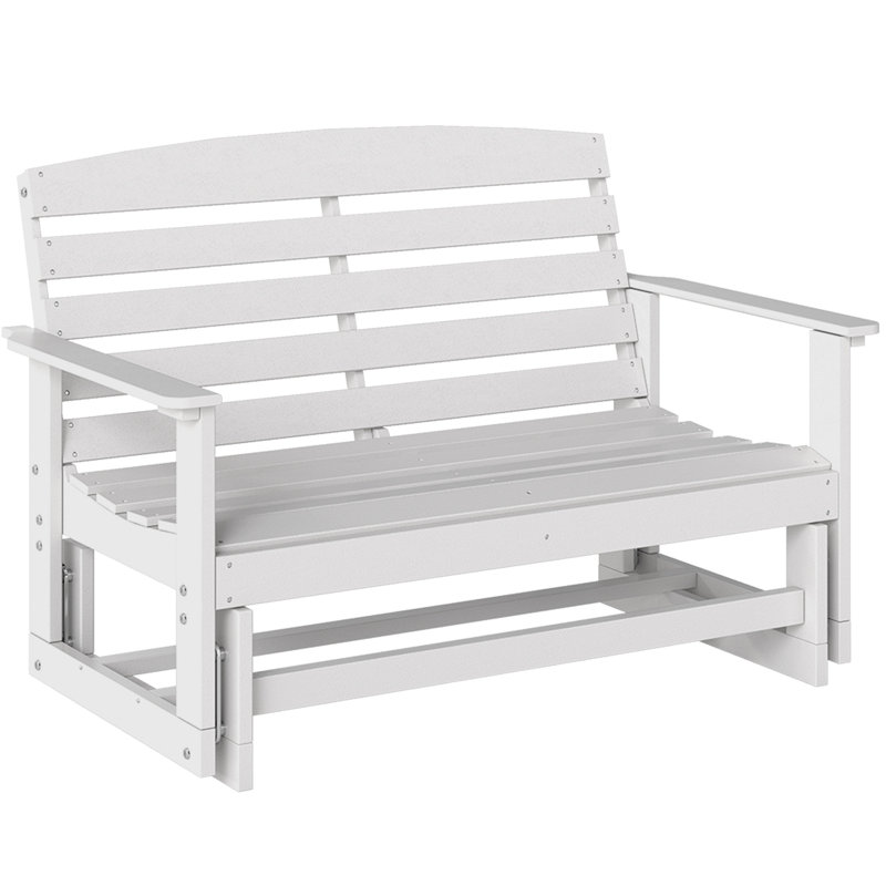 Banc en plastique d'extérieur Atena, Blanc