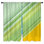 Rideaux de fenêtre verts à rayures diagonales et transparents - 2 panneaux
