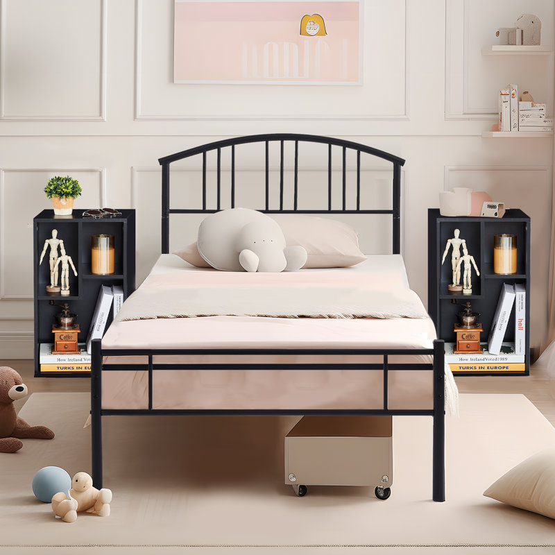 3 Piece Bedroom Set, Black, Twin