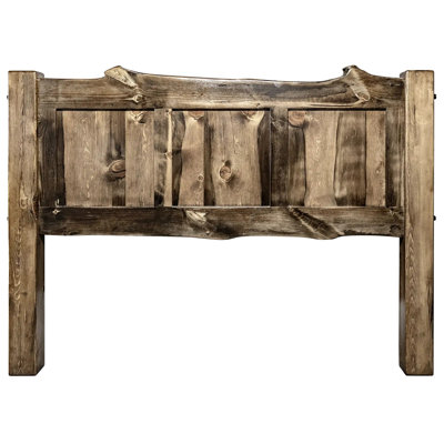 Big Sky Collection Live Edge Panel Headboard, King w/ Provincial Stain and Clear Lacquer Finish