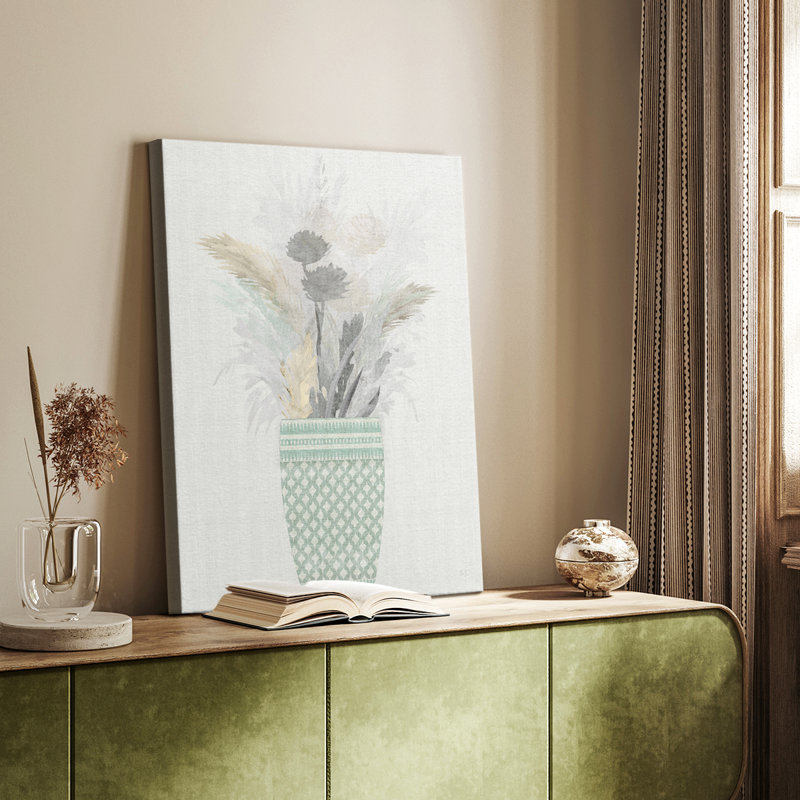 Cattail Arrangement I -Gallery Wrapped Cavas, 27" H x 18" W