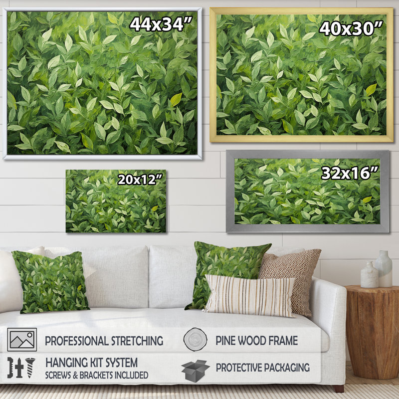 Herbes, origan, teintes 4 - Art floral, Toile tendue, H 12 po x l 20 po x P 1 po