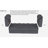3-Seat Power Reclining Sofa with Dual Wingback, Reclining Couch for Living Room, Dark Gray-1020215369-1019792546