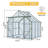 8X6FT Double Door Polycarbonate Greenhouse Raised Base And Anchor Aluminum Heavy Duty Walk-In Greenhouses For Outdoor Backyard In All Season-128848437