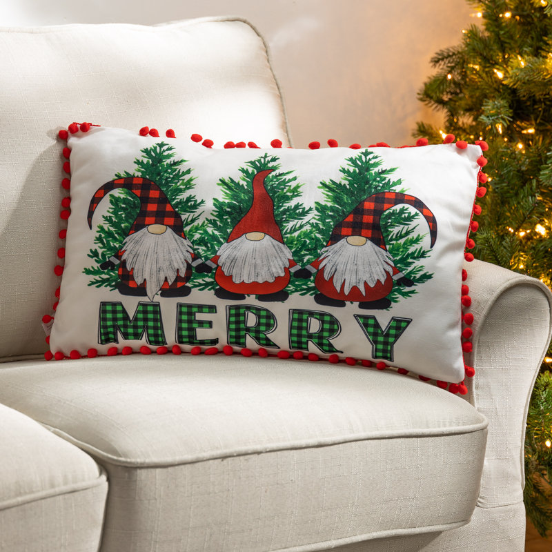Holiday Gnome Design Throw Pillow Set Of 2