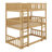 Triple Wood Bunk Bed, With Ladders, Guardrails Detachable Bunk Bed-2084820188