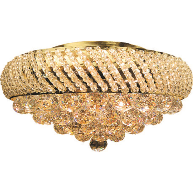 Plafonnier encastré à cercle de style lustre 12" 4 lumières Tedder