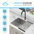KBFmore Single Bowl Tight Radius Stainless Steel Kitchen Sink, 4 Pcs Sink Gadgets-89710313-89710314