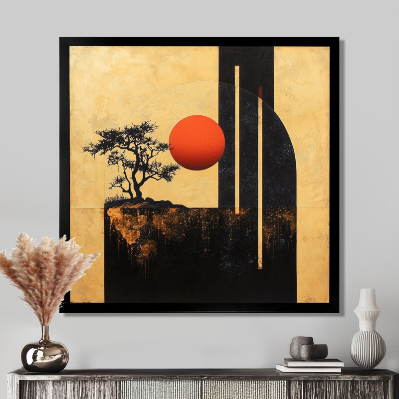 Spiritual Sun of Japanese Art I - Art asiatique, impression d'art mural, Reproduction encadrée d'une seule photo sans pass