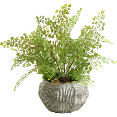 Yoshida Artificial Fern Plant in Planter