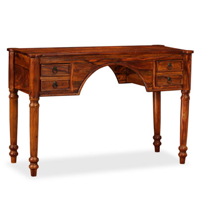 Table d'écriture en bois de sheesham massif 45,3 po x 19,7 po x 29,9 po