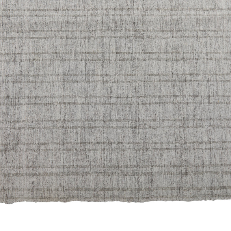 Grey Turkish Flatweave Wool Rug - 6'5" x 11'10"