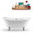 60" Streamline Clawfoot Soaking Acrylic Bathtub-76223411-76223414