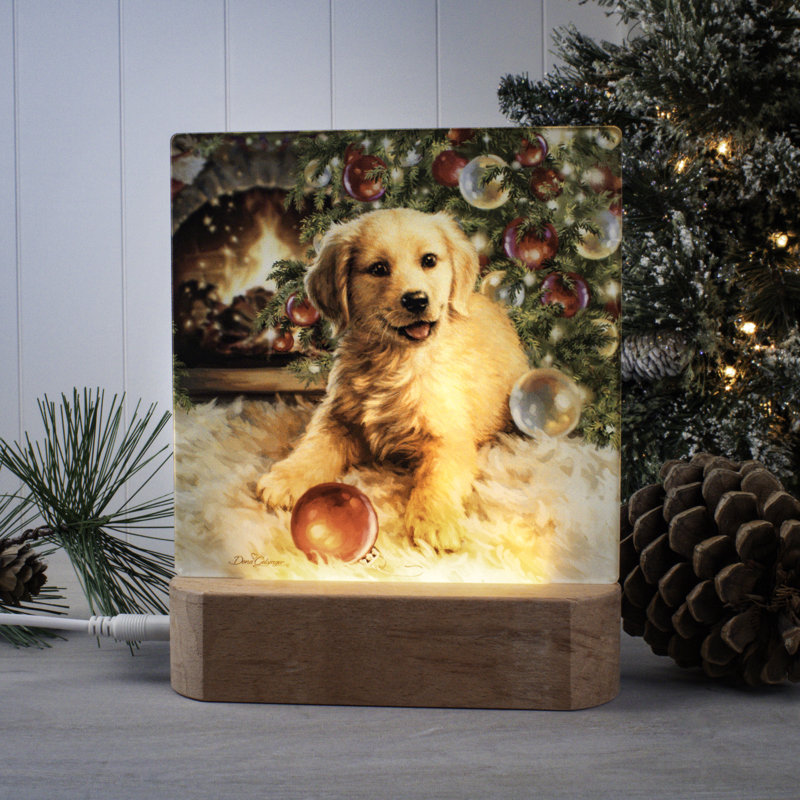 Veilleuse de Noël chiot