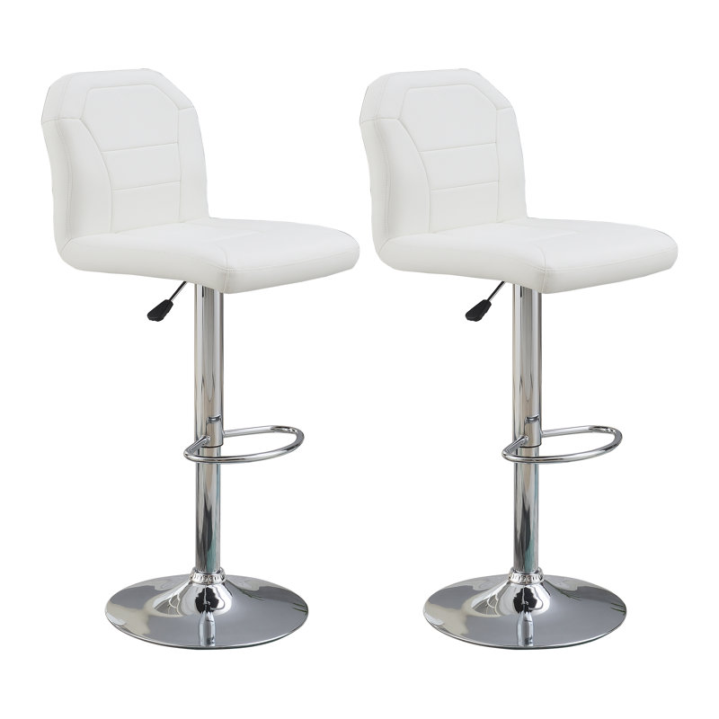 Tabourets de bar, Blanc / Blanc