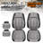 Voris Series Front Seat Covers With Headrest, Airbag Compatible, Reserved Opening Holes, Universal Fit For Cars-120899421