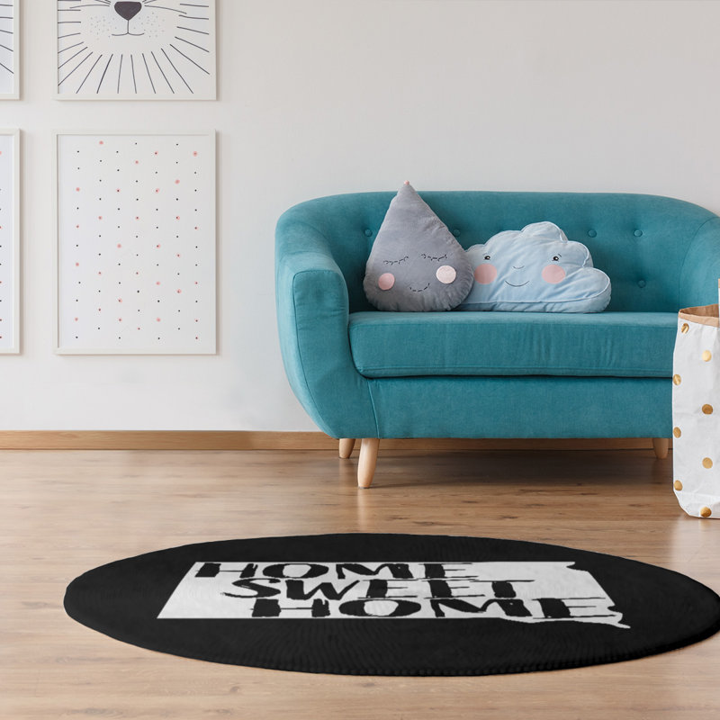 Chenille Indoor Rug, Round 5'