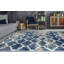 Tapis bleu à poils longs Delaili-2043255046