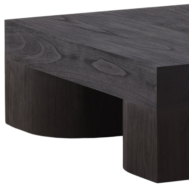 Juna Mindi Wood Coffee Table, Dark Brown, Dark Brown