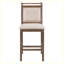 Ensemble de table de salle à manger à hauteur de comptoir 3 pièces en bois avec 2 chaises rembourrées-1051099528-1051099534