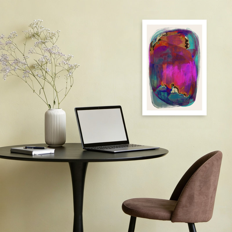 Vibrant Whirlwind Abstract Colorful Contemporary Wall Art Print, 60.96cm H x 40.64cm W