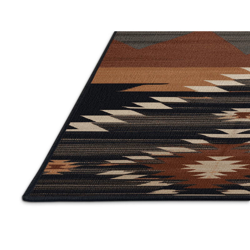  Tapis lavable Mountain Shadow Southwestern, Rectangulaire 8 pi x 10 pi