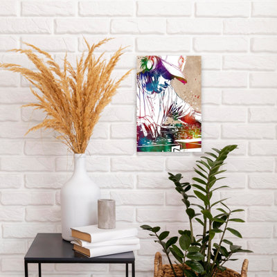 Vibrant Dj Art Colorful Modern Vibrant Wall Art Print 1 Piece Wrapped Canvas Wall Art