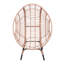 Fauteuil intérieur / extérieur en osier avec coussins