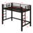 Metal Loft Bed With Ladder And Guardrails-1287963187