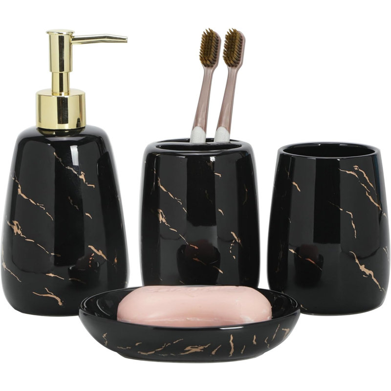 Accessoire de salle de bain Suzanna, Pierre noire