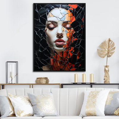 Volcans sur un portrait de femme II - mode femme, art mural