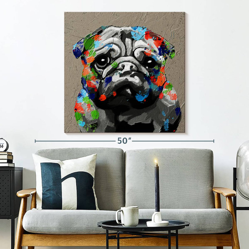 Crowle Dog Portrait, 33" H x 33" W