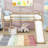 Twin Low Loft Bed With Slide, Ladder And Guardrails-82084930