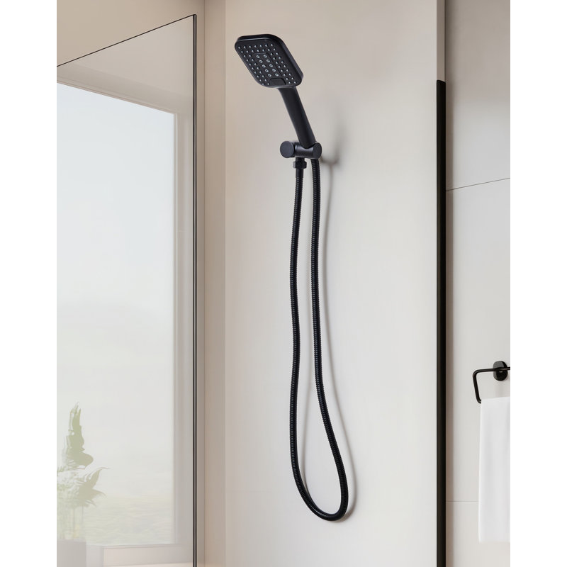 Shower Head and Hose Kit TINGO, Black