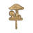 Mythra Golden Mushroom Medley Cast Iron Wall Hook