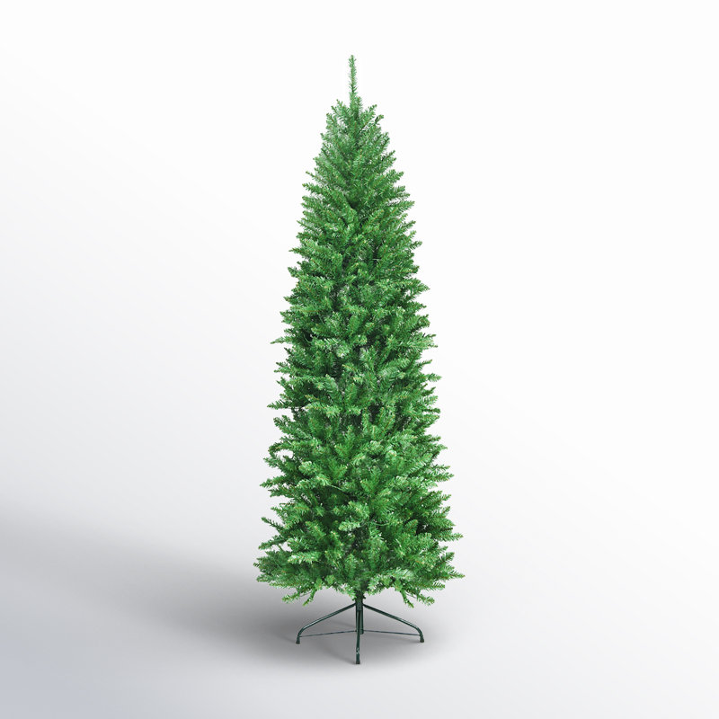 Arbre de Noël artificiel pin vert avec lumières claires/blanches, H 7 pi