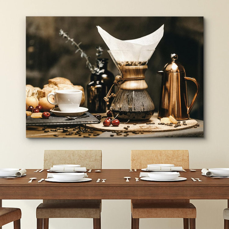 Rétro rétro classique café café espresso Alimentation et cuisine photographie murale décoration rustique, H 16 po x l 24 po