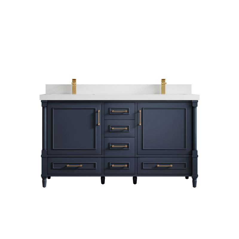 60 po X P 22 po D Meuble-lavabo double de salle de bain Hale, WWCL1545