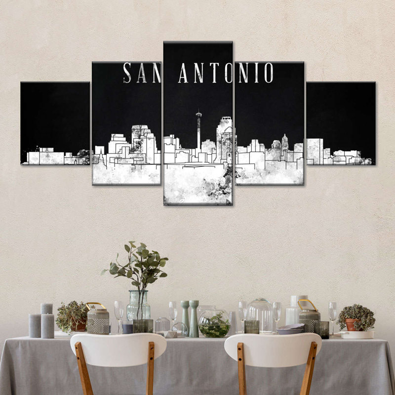 San Antonio San Antonio Skyline BW 5 pièces, H 24 po x l 55 po x P 1,25 po