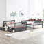 Lit superposé double gris avec garde-corps, tiroirs, tiroirs en bois massif - Chambre convertible longue durée-1787655668-1787655669