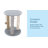 PETMAKER Cat Scratching Post - Scratcher Posts with Carpeted Scratch Pad Base and Perch - Furniture Scratching Deterrent for Indoor Cats-70897451